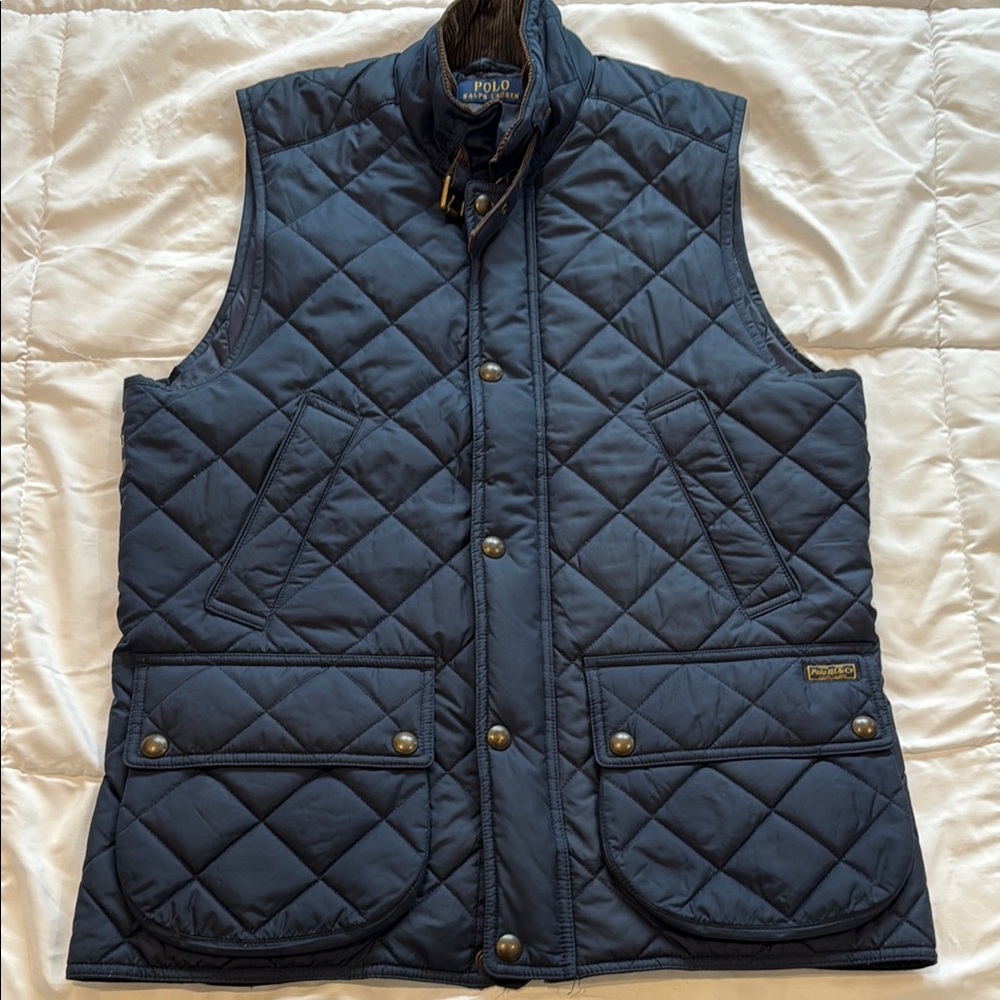 Polo by Ralph Lauren Quilted Navy Vest for Men